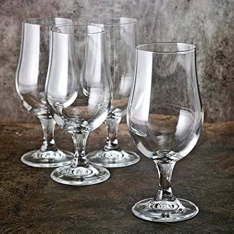 URBNLIVING 4 x 370ml Stemmed Beer Glasses Cover