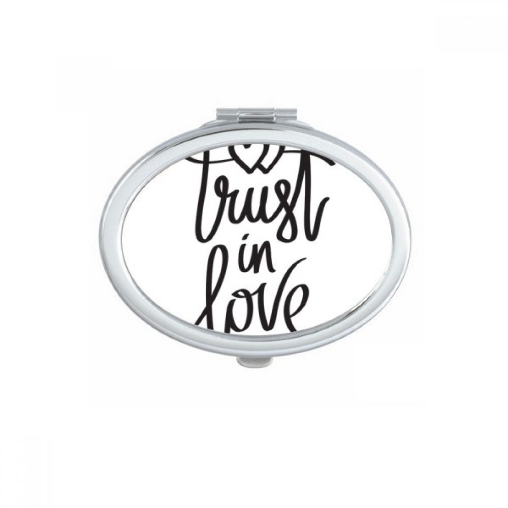 Miroir de maquillage compact ovale au design multicolore artistique unique