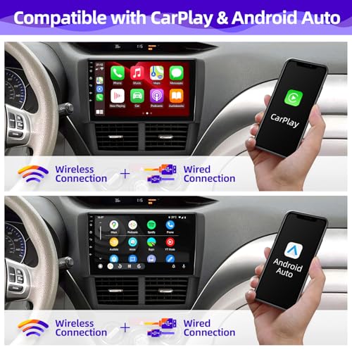 CGOGC Android Car Radio Compatible with Android Auto Wireless Carplay for Subaru Forester Impreza WRX 2008 2009 2010 2011 2012 1280X720 IPS Touchscreen Stereo Bluetooth GPS Navigation 8core HeadUnit by CGOGC - Image 2