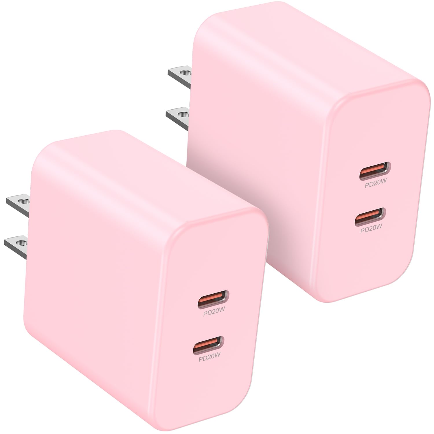 Susnwere 40W Dual USB C Charger Block,2-Port Fast USB-C Power Adapter Wall Charger Plug Type C Charging Block for Laptop Computer & Tablets/Phones iPhone 15/14/13/12/11/X, iPad,Samsung,Google 2 Pack