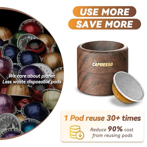 Capsule Vertuo réutilisable pour dosette Nespresso Vertuoline avec couvercles - 6