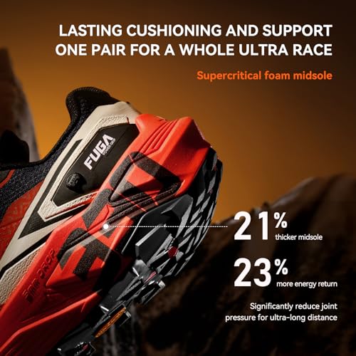 Image of Fuga EX330 Men's Trail Running Shoes, Comfortable Ultra-Long Distance Trail Running Shoes with High-Rebound and Cushion, Lightweight Breathable Non Slip Mountain Trail Shoes for Diverse Terrain