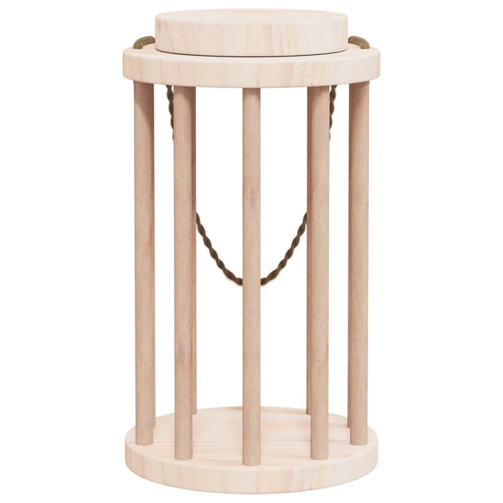 Heno para conejos de madera maciza de abeto de 15 x 25,5 cm de diámetro, con tapa extraíble y asa de cordón, ideal para pequeños animales como conejillos de indias, chinchillas, conejos en