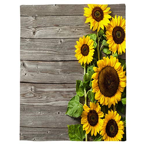 Fleece Blanket And Microfiber Soft Bed Throws Blanket 39×49Inch Sunflower For Sofa Couch Decorative All Season Warm Living Room/Bedroom Lightweight Blankets #TOP4