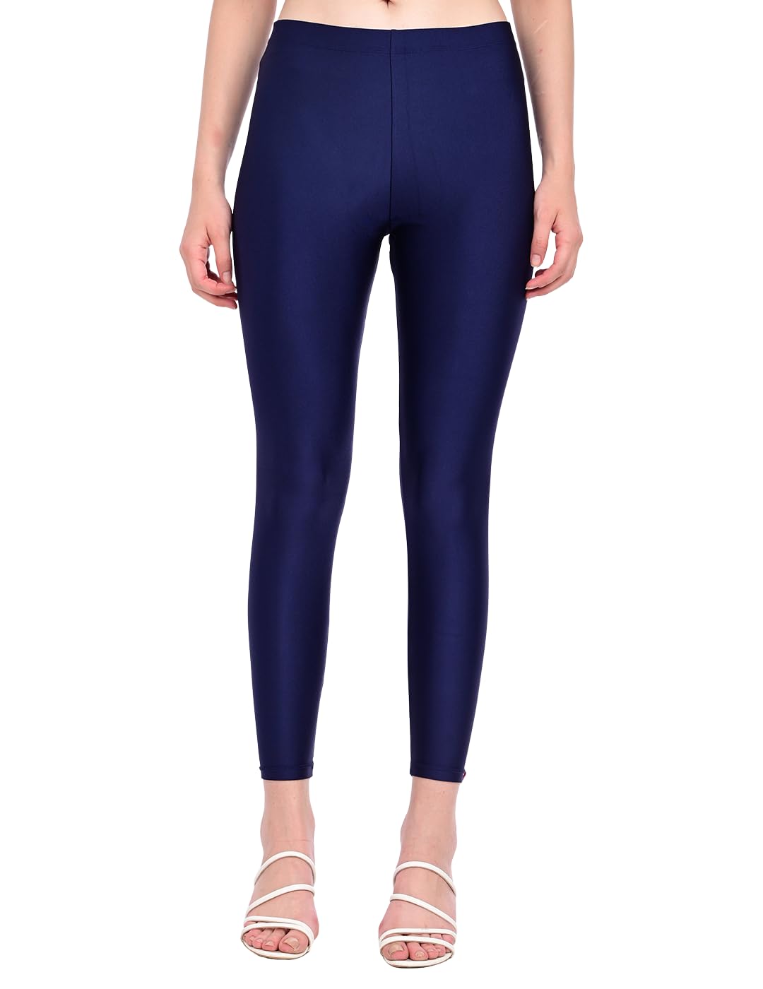 LOOMELLA Women Navy Blue Ankle Length Shimmer Leggings 2XL Soft Stretch Bottom-picture-44