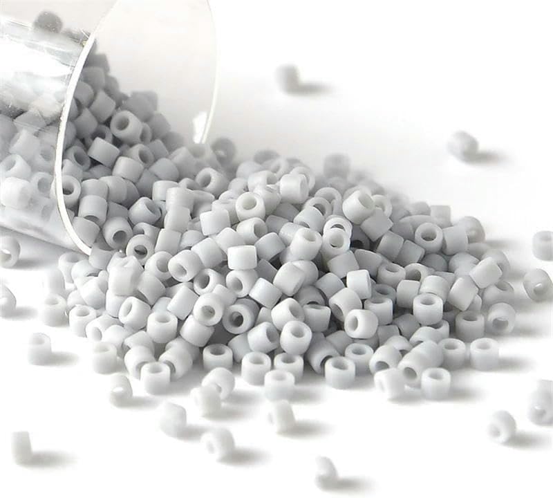 Perles de rocaille en verre, petites perles de rocaille, 2000 pièces, perles de rocaille en verre de couleur mate givrée pour la fabrication de bijoux artisanaux à faire soi-même, DB797, 1,6 mm, 2000