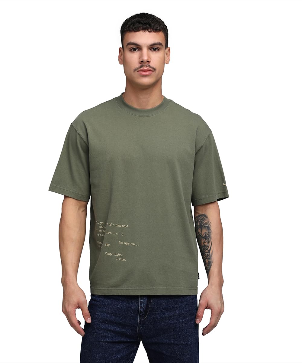 puma Men's Letter Print Relaxed Fit Tees-picture-34