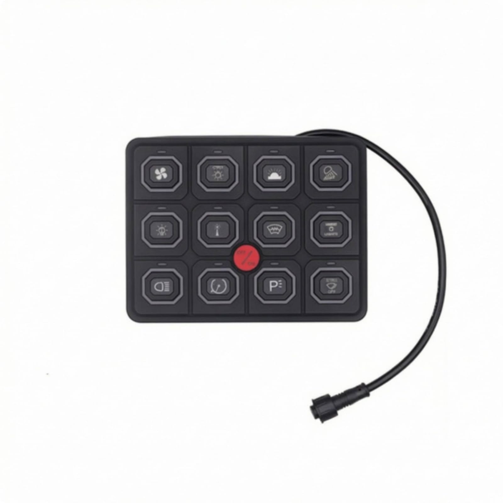 Panel Interruptores Táctil Compacto Panel Interruptores con Caja Control Universal para Salpicaro, 12P