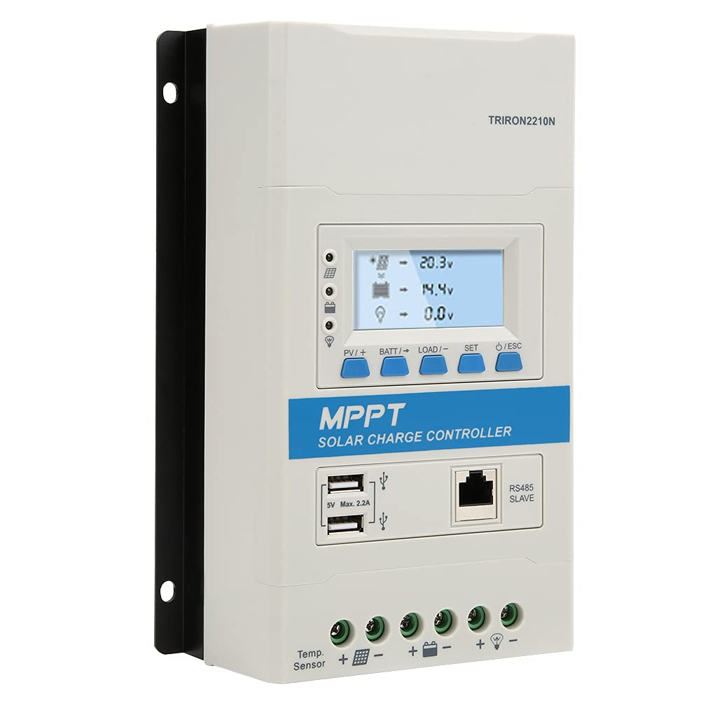 Fafeicy Contrôleur de Charge Solaire MPPT, Régulateur Solaire Négatif à