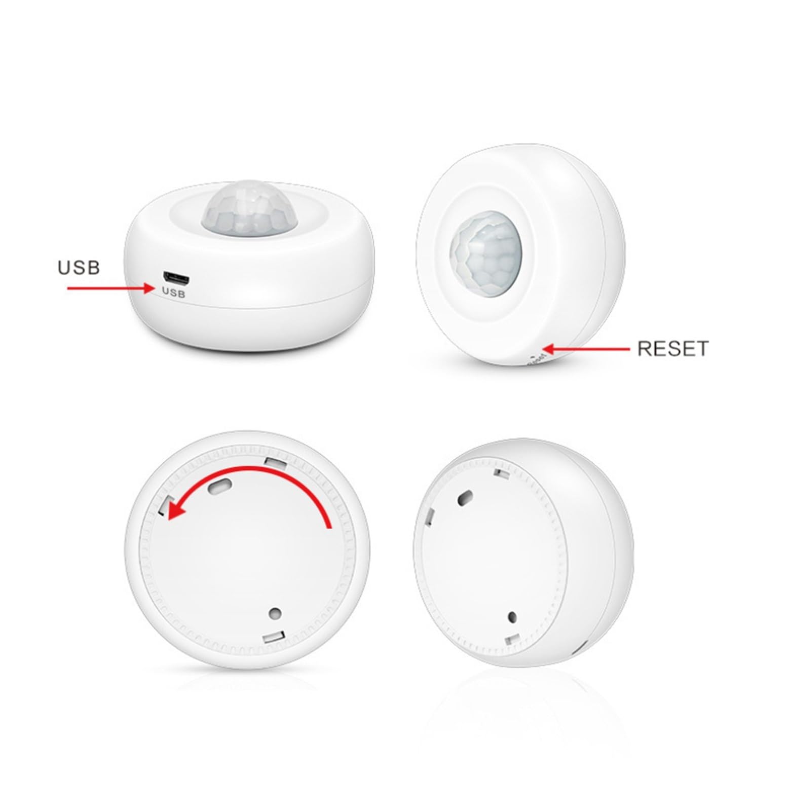 Sensor De Movimiento Inteligente, Alarma Antirrobo Seguridad, Monitoreo Remoto Vida, Detector Pasivo Infrarrojo Para casa y garaje