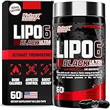 Nutrex Research Lipo-6 Black Ultra Concentrate | Thermogenic Energizing Fat Burner Supplement, Increase Weight Loss, Energy & Intense Focus |Capsule, 60Count