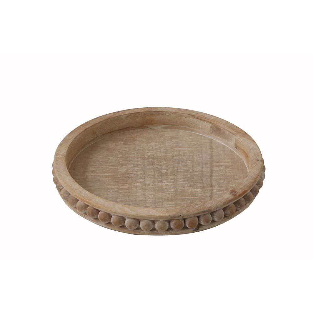 Creative Co-Op Decorative Wood Tray, Single, Natural