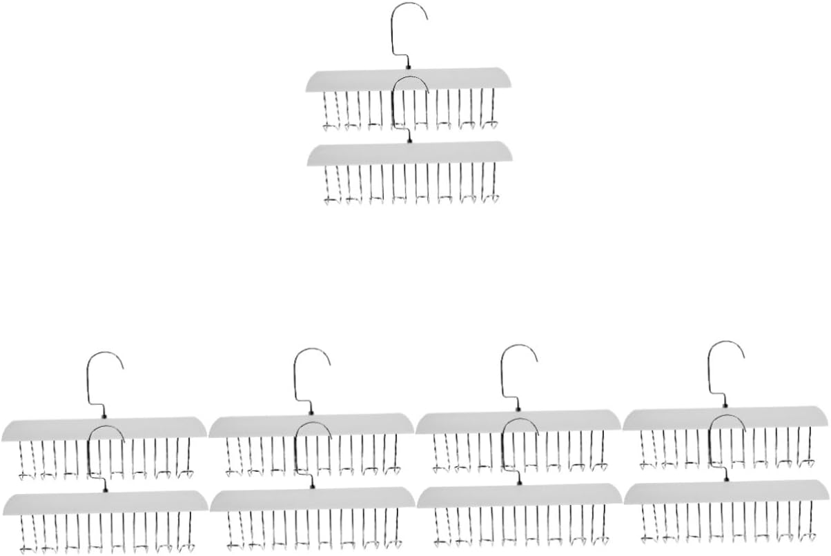 Ciieeo 10pcs Multi-use Plastic Clothes Hanger for Closet Space-Saving Organizer for Underwear Coats and Accessories for Laundry Rooms and Bedrooms