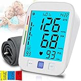 FOJOC Blood Pressure Monitor, Digital BP Cuff Upper Arm Blood Pressure Monitor 90*2 Sets Memory BP Machine Automatic Blood Pressure Cuff, Latest Tri-Backlit Display Large Cuff BP Machine for Home Use