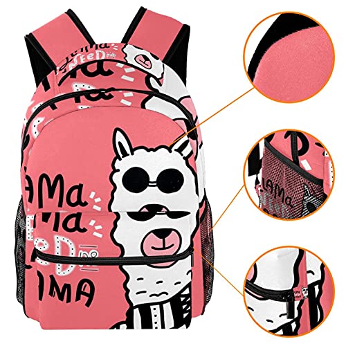 Mochila de alpaca rosa para senderismo y excursiones al aire libre 3