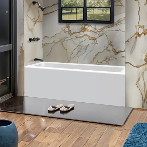Fine Fixtures Acrylic, Fiberglass Alcove Soaking Bathtub
