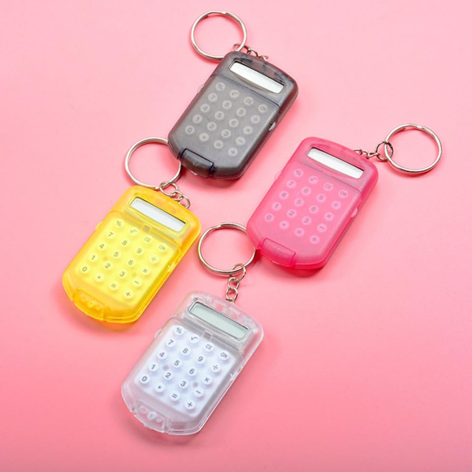Mini calculatrice électronique avec porte-clés DOITOOL pour école - Lot de 16 pièces - 3
