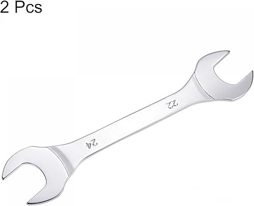Vista 19 de uxcell Thin Open End Wrench, 12mm x 14mm Metric Mirror-Chrome Plated High Carbon Steel, for Household Maintenance and General Repairs, 2 Pcs