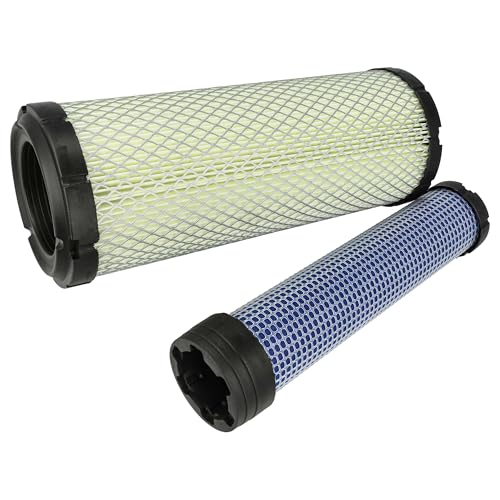 Set di 2 filtri costituito da filtro interno, filtro esterno per il motore di macchine edili