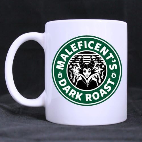 Cool Designed MALEFICENT'S DARK ROAST Ceramic Coffee White Mug (11 Ounce) Tea Cup - Personalized Gift For Birthday,Christmas And New Year