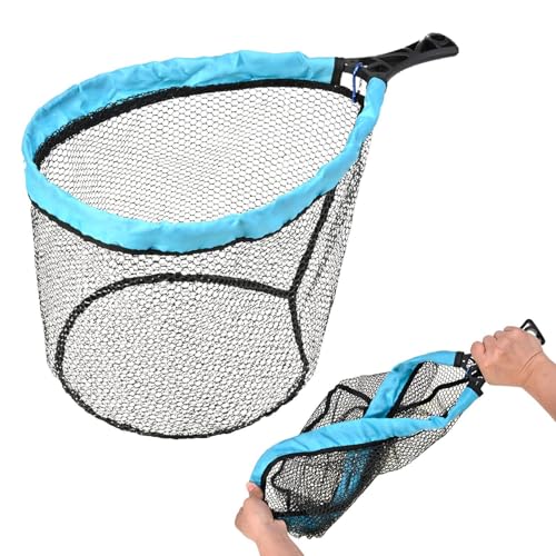 Filet de pêche pliable pour atterrissage sans perte en eau douce