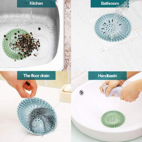image for Gotega Drain Hair Catcher Durable Silicone Hair Trap with Suction Cups
