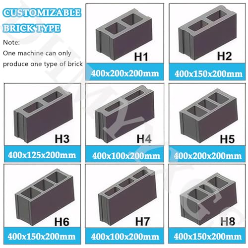 Máquina para hacer bloques de hormigón, formación rápida para el hogar, granja, bricolaje, portátil, duradera, fácil de usar para construcción y paisajismo