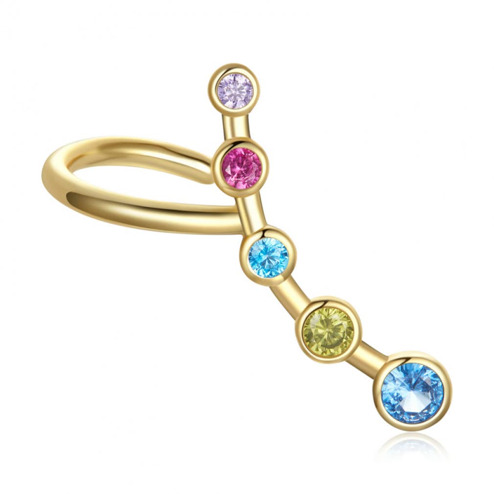 1 Stück Bunte mehrere Zirkonium Ohr Nadel-Blitz Ohrstecker für Frauen Ohr Manschette Schmuck