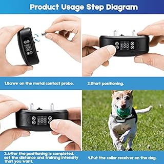 GPS Wireless Dog Fence, Electric Dog Fence with GPS, Range 98-3281 ft, Adjustable Warning Strength, Rechargeable, Pet Containment System, Harmless and Suitable for All Medium and Large Dogs(2 Collars)