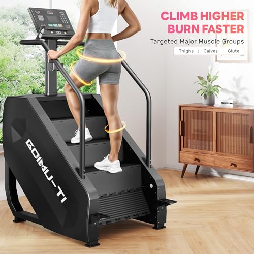 Image of T1 Stair Stepper Machine, 550Lbs Commercial Grade Stair Climber for Home with 15 Resistance Level and LED Screen, Stepmill Exercise Machine for Cardio and Full Body Workouts, 24-164 Steps /Min