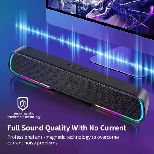 Cerbiut-Computer-Speaker-Sound-Bar-Wired-Wireless-Bluetooth-50-Surround-Bass-Audio-Black-Smart-Home-Speakers-with-AUX-TFcard-Connection-Best-Theater-Loud-Speaker-for-PC-TV-Desktop--Room | A2Z Shop
