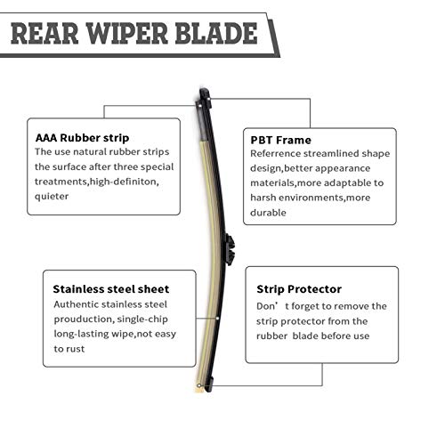 Hodee Rear Wiper Arm Blade Nut Set Replacement For Ford Explorer 2011-2018 Ford Escape 2013-2019,Rear Wiper Cover Accessories Assembly,Wiper Cap Set For Back Windshield Window,Lincoln Mkx Oe #TOP4