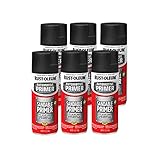 Rust-Oleum 249418-6PK Automotive Sandable Primer Spray, 12 oz, Black, 6 Pack