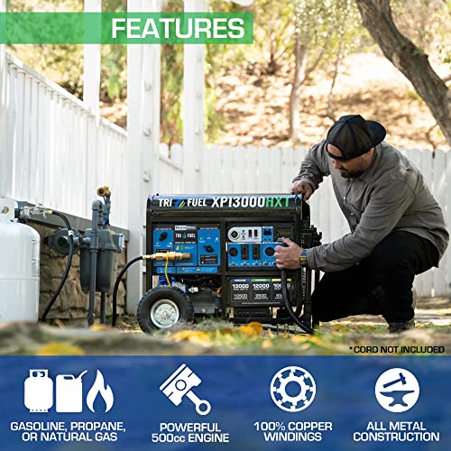 DuroMax-XP13000HXT-13000-Watt-500cc-Tri-Fuel-Gas-Propane-Natural-Gas-Portable-Generator-with-CO-Alert