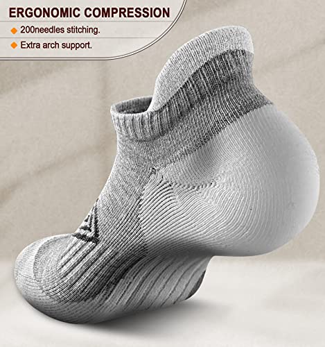 Image of BULLIANT Socks For Women 6Pairs-Womens Athletic Ankle Socks No Show Cushioned for Walking Running-Compression Arch Support
