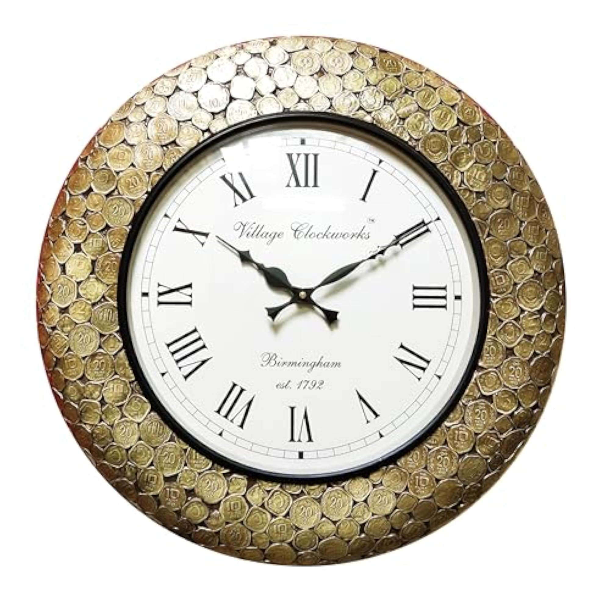Village Clockworks Handcrafted Metal Analog Wall Clock