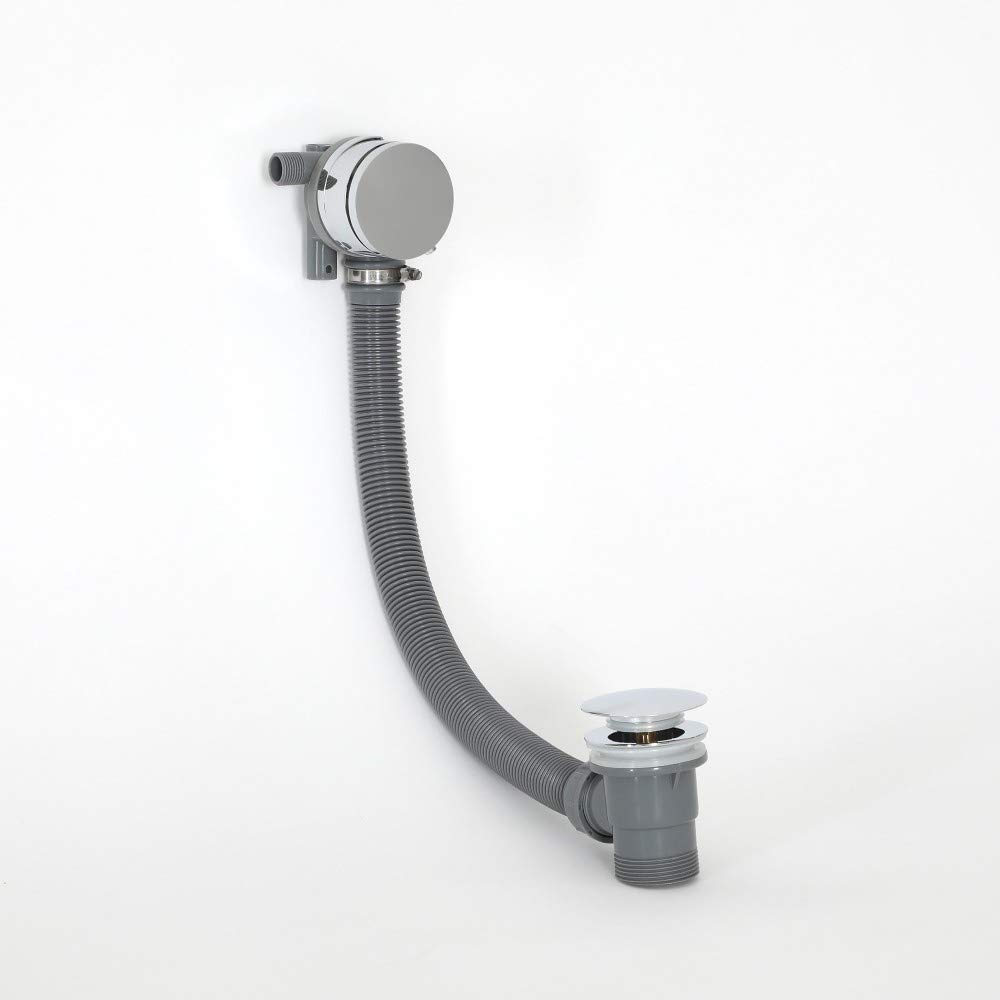 Milano Chrome Mirage Overflow Bath Filler Tap Pop Up Click Clack Waste