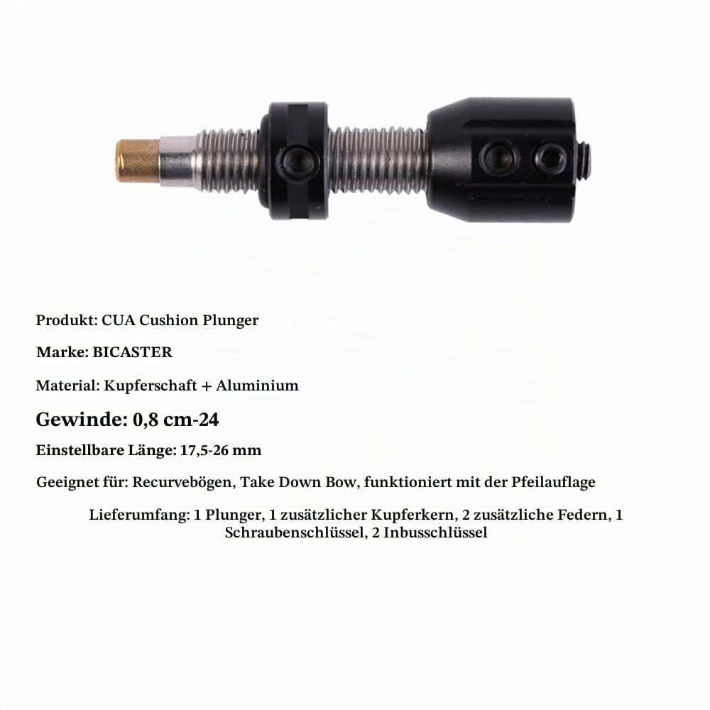 BICASTER Bogenschießen Kissen Kolben + Pfeilauflage beidhändig magnetischer Rückprall – 1 Set (schwarz)