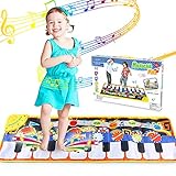 ♬【KULTIVITÄTEN DER KREATIVITÄT】 In Kombination mit mehreren Musikinstrumenten und Klaviertasten, ermöglicht diese Keyboard Spielmatte Ihrem Kind, Musik so zu machen, wie es ihnen gefällt. Darüber hinaus zeichnet eine Aufnahme-/Wiedergabeoption auf der Piano Matte die Aufnahmen auf und spielt sie ab, während eine Lautstärketaste verwendet wird.