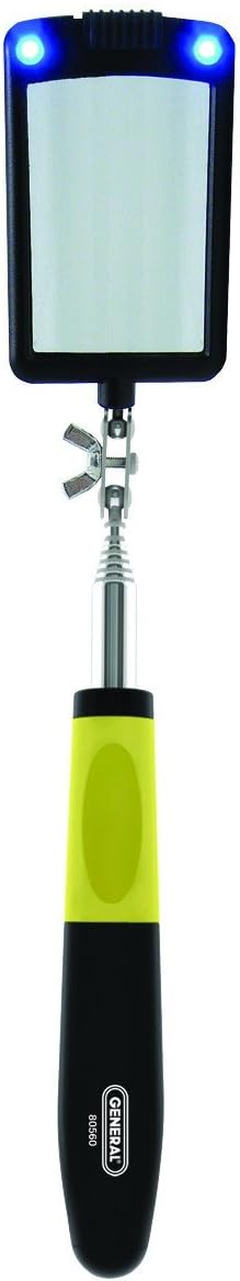 80560 Telescoping LED Lighted Inspection Mirror, 360 Swivel for Extra Viewing 33 inches