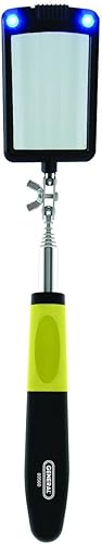 General Tools 80560 Espejo de inspección con luz LED telescópica, 360 giratorio para visión adicional de 33 pulgadas
