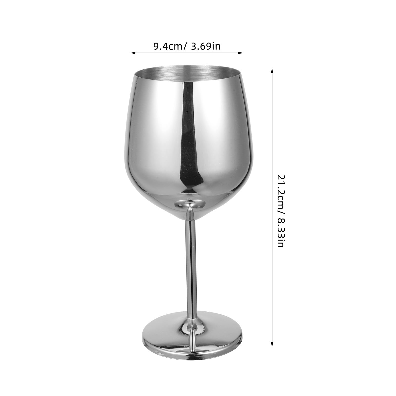 Atmosfera Natalizia Calici Vino Acciaio Inox 500ml 2 Pezzi