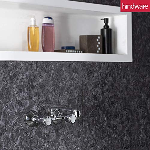 Image of Hindware F200023CP Classik Hot and Cold Sink Mixer with Swivel Spout, Brass with Chrome Finish