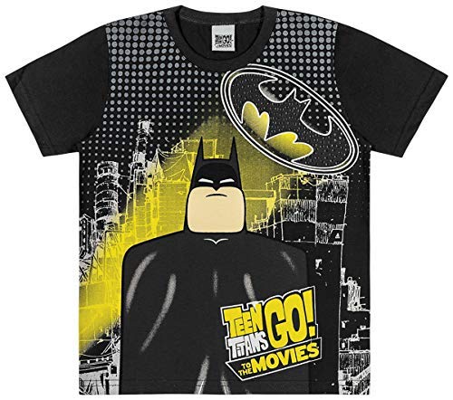 Camiseta M. Malha Pent, Teen Titans Go!, Meninos, Preto, 8