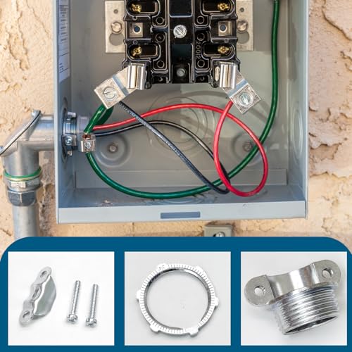 Conectores de cable tipo abrazadera que evitan rozaduras en conductos metálicos y cajas de luz 3