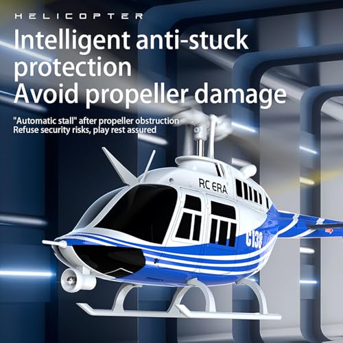 Image of C138 206 Remote Controlled Helicopter Aircraft Plane Drone RC Heli Aileronless 6CH 6-Axis Gyroscope Altitude Air Pressure Hold & Optical Flow Position for Adults Beginners (Red 1Battery)