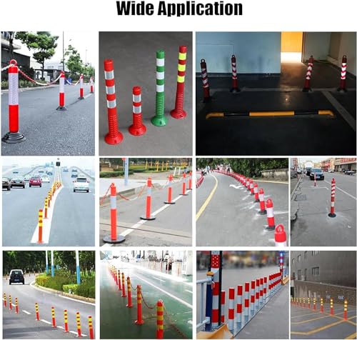 Générique Cônes de signalisation réfléchissants - Lot de 9 bornes de sécurité routière en Caoutchouc Durable avec Colliers réfléchissants Haute visibilité pour Le contrôl