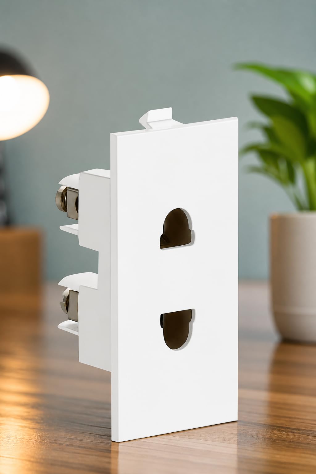 SEER 2 Pin Socket, 6 Amp, Modular Electrical Wall Socket, White PACK OF 1-picture-11