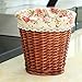 ZCM Poubelle en Rotin, Corbeille à Déchets De Bureau Panier De Rangement pour Débris Ménagers Panier Décoratif Panier à Fleurs Utilisations Multiples(Color:B,Size:28x28x18cm(11x11x7))