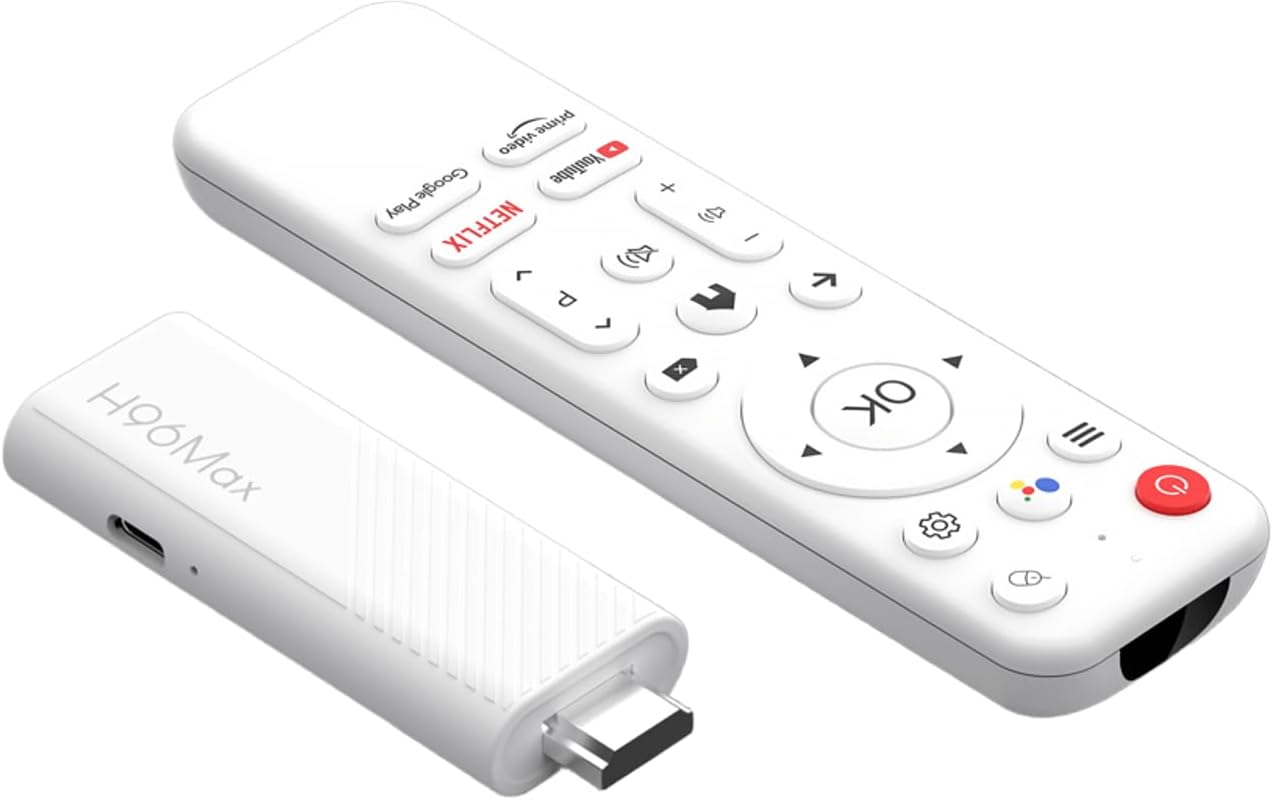 Android TV Stick - 4K Ultra HD, Quad-Core, WiFi 6, Bluetooth 5.0, Voice Control, Smart Home Player